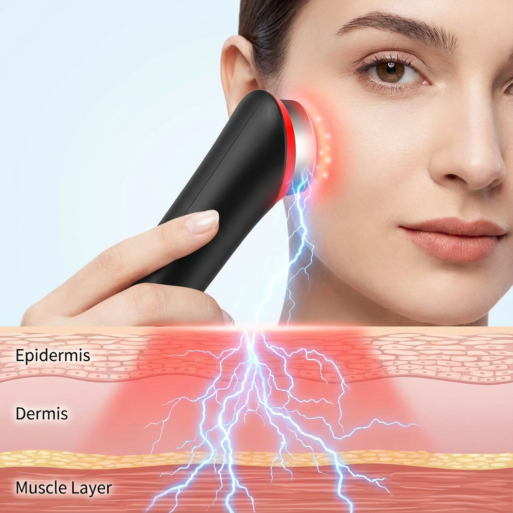 Age-R Booster Pro 7-Color LED Microcurrent Facial Lifting Device – Anti-Wrinkle EMS Skin Tightening