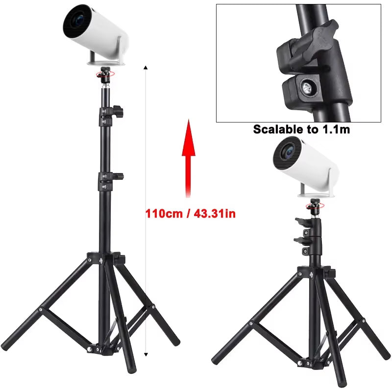 110Cm 1/4 Screw Hole Universal Portable Bracket for Magcubic HY300 Pro Projector Tripod Stand Mount HY320 Mini Projector