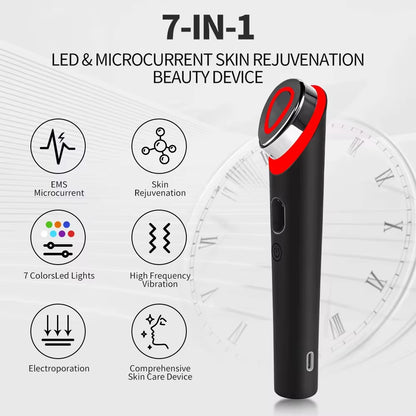 Age-R Booster Pro 7-Color LED Microcurrent Facial Lifting Device – Anti-Wrinkle EMS Skin Tightening