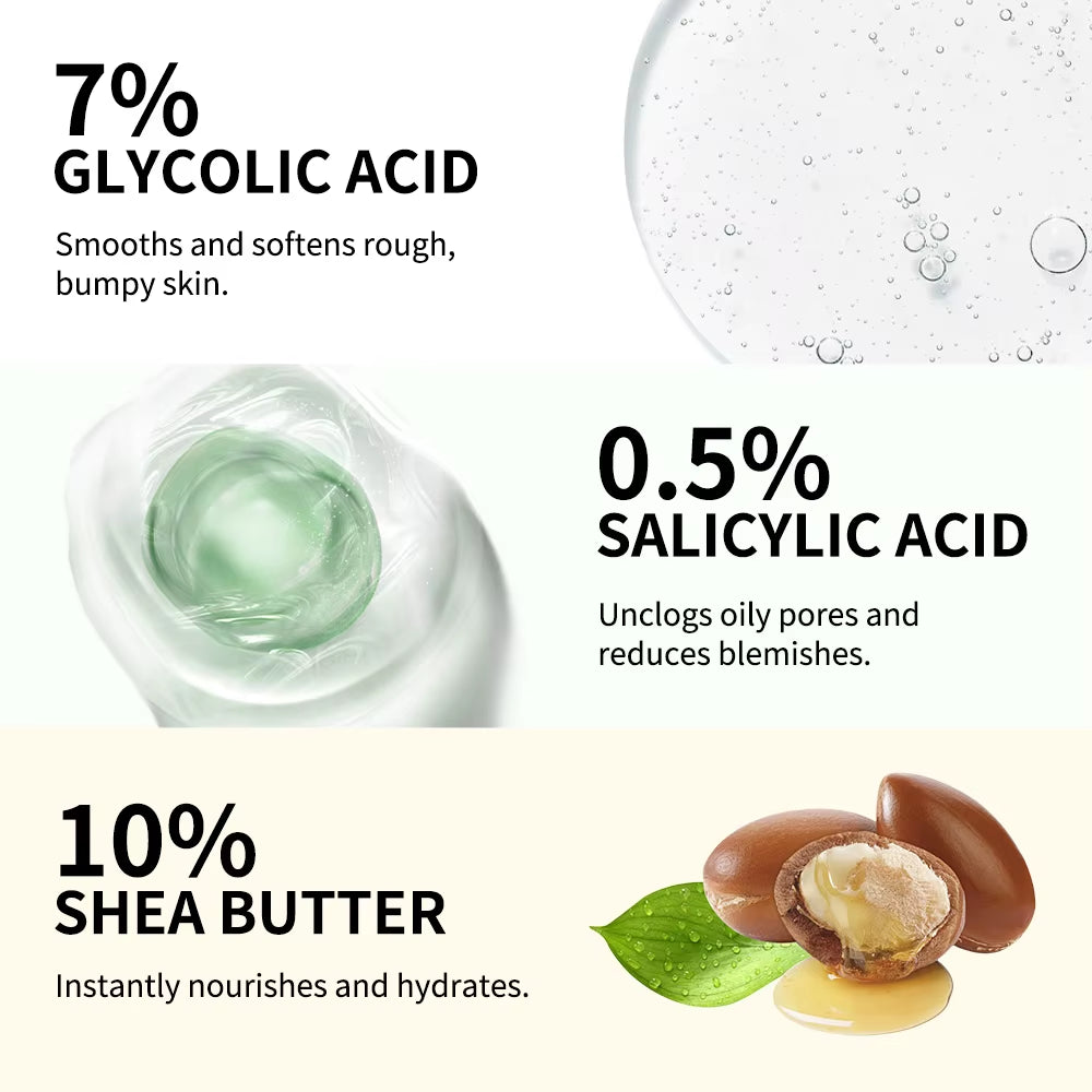 Body Effective Exfoliation Stick Glycolic Acid Exfoliating Deep Exfoliation Nourishing Moisture Deep Hydration Skincare
